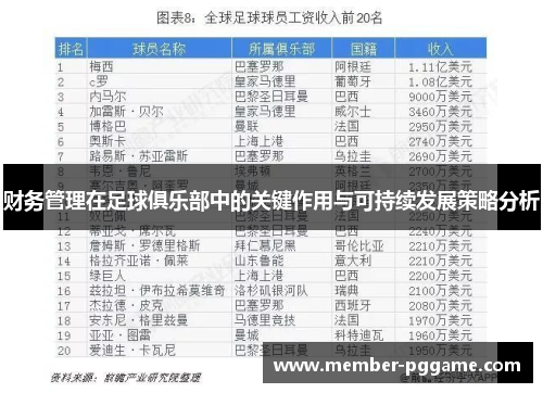 财务管理在足球俱乐部中的关键作用与可持续发展策略分析 财务管理在足球俱乐部中的关键作用与可持续发展策略分析